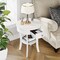 Costway 2-tier Side End Sofa Table Round Nightstand for Bedroom Living Room White/Espresso/Black